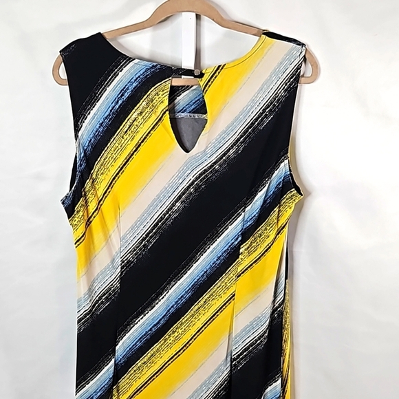 Yellow, Blue & White Striped Dress Sz XL - Picture 5 of 8